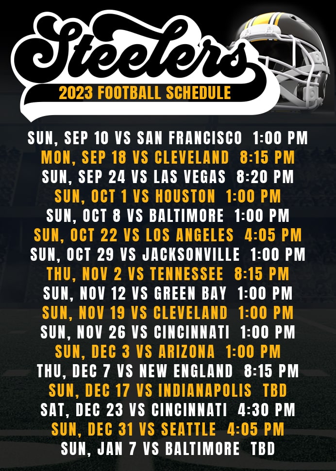 Steelers Schedule
